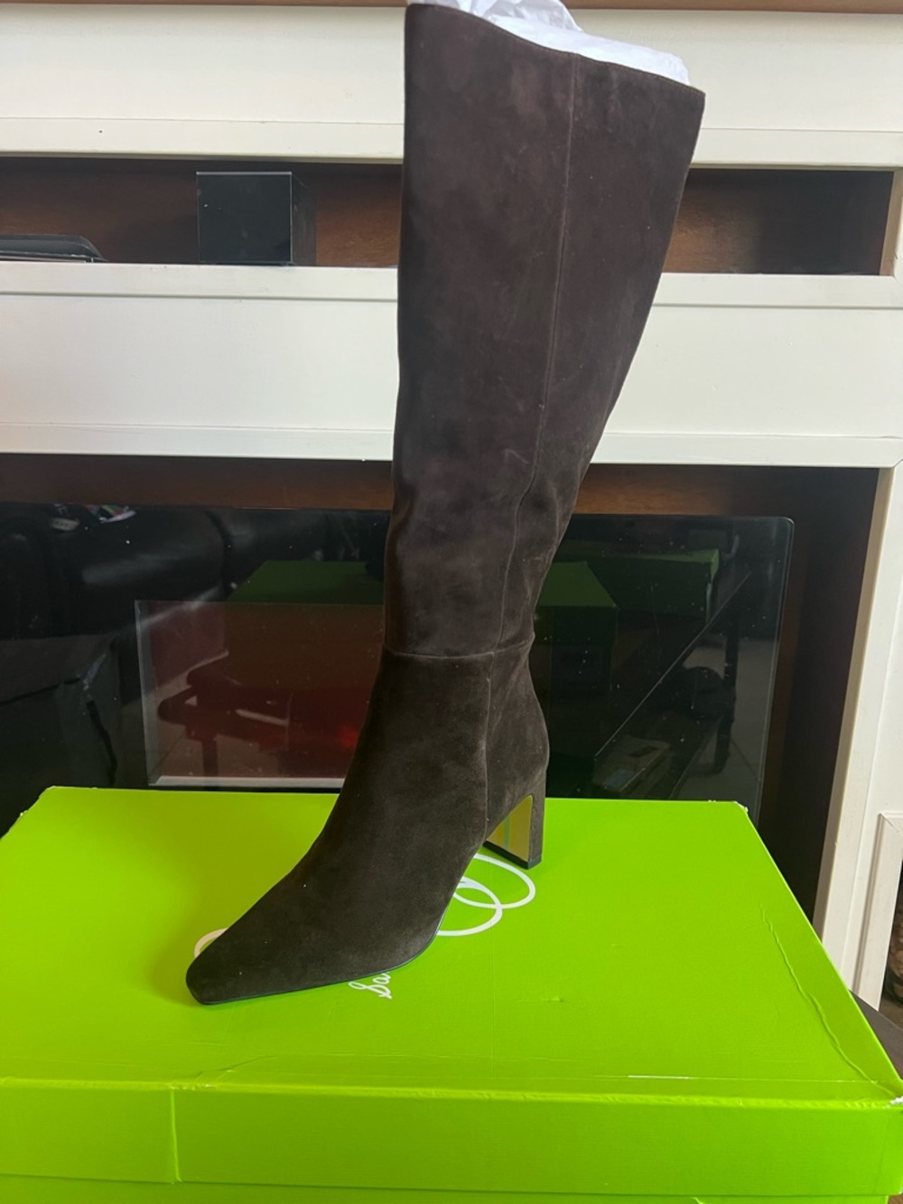 Sam Edelman Over-the-Knee Suede Boots in Dark Brown